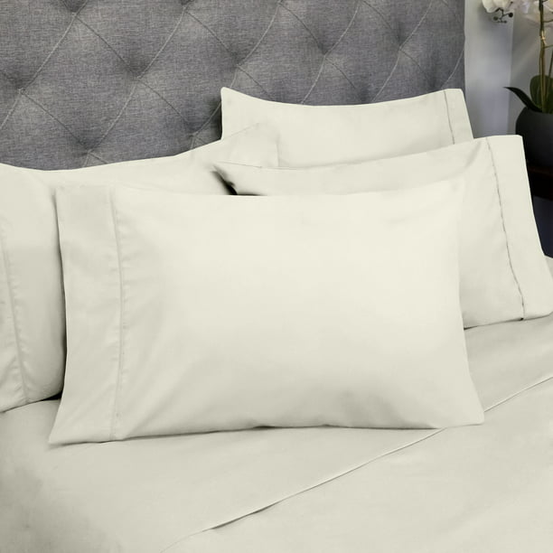 Easy Fit Deep Ivory 800 Tc Hotel Quality Details about   Egyptian Cotton 4pc Pillow Sheet Sets